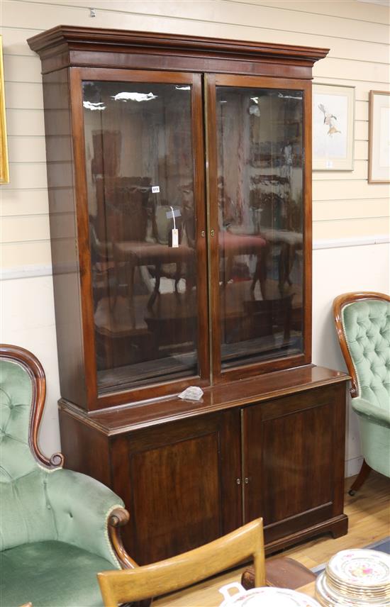 A 19th century mahogany bookcase, W.121cm